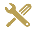 Tools icon with a wrench and screwdriver, indicating settings or maintenance.