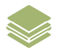 CUSTOM-FINS - All Seasons Steel Buildings Layered stack icon representing layers or a multi-layer feature (three overlapping green sheets)