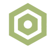 CUSTOMS - All Seasons Steel Buildings Logo: two green hexagons with an inner hexagon and a center dot in olive and lime tones.