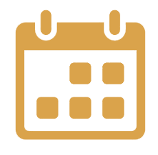 Calendar icon used to represent dates or scheduling